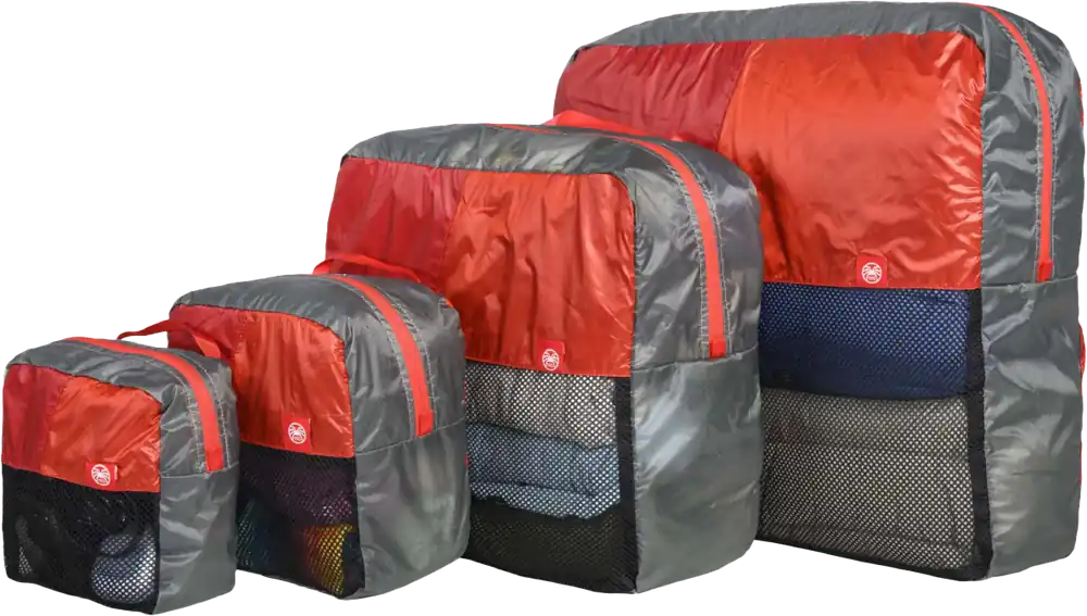Sertifioitu PajakPajak Ultralight Packing Cubes 4-Pack Red