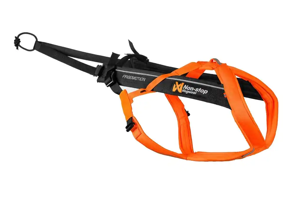Nopea Toimitus Non-stop DogwearNon-stop Dogwear Freemotion Harness 5.0 Size 5 Black/Orange