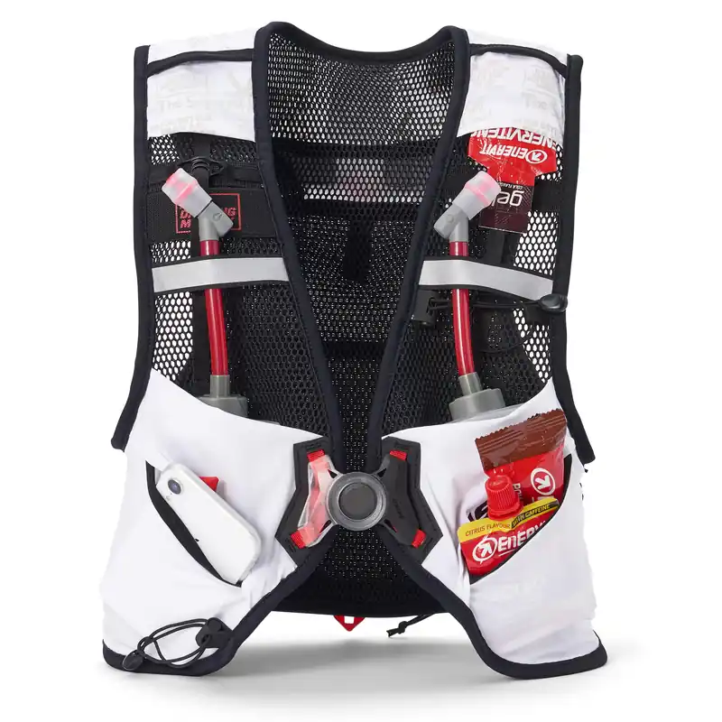 Pakollinen (Must-Have) USWEUSWE Pace 8L Trail Running Vest White/black