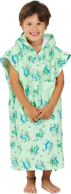 Edullinen After EssentialsAfter Essentials Toddler Poncho Dino Green