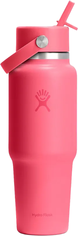 Hydro FlaskHydro Flask 946 ml Wide Mouth Travel Bottle with Flex Straw Cap Popstar Pink Päivän Tarjous