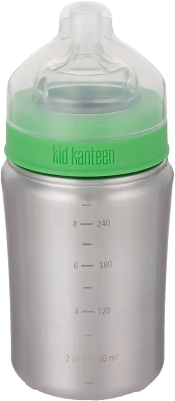 Klean KanteenKlean Kanteen Baby Bottle 266 ml With Medium Flow Nipple Brushed Stainless Poisto