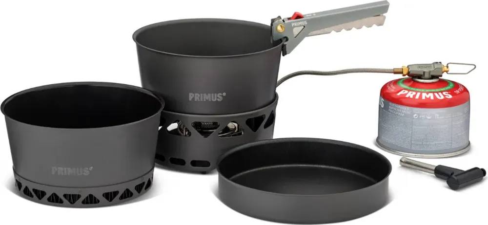 Vain Tänään PrimusPrimus Primetech Stove Set II 2x1.3L With Pan Black