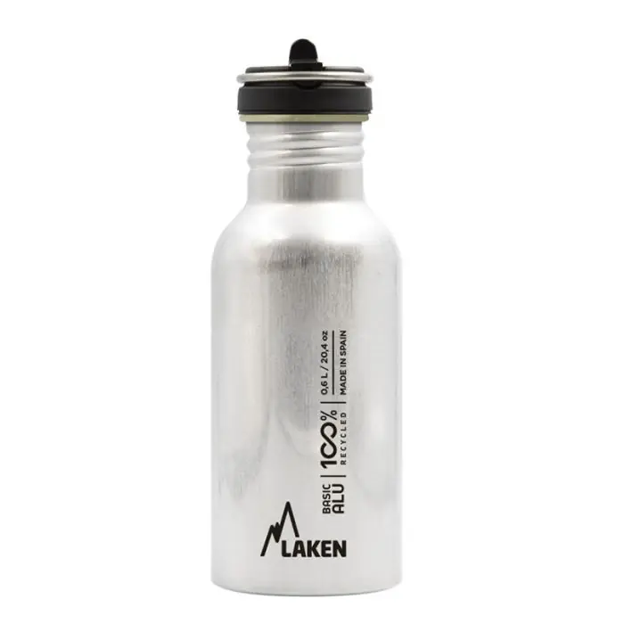 Laken Basic Flow Cap alumiininen juomapullo 0,6L, hopea Alennettu
