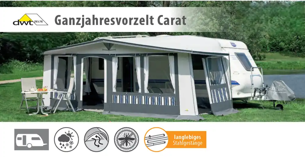 Etuteltta Carat 280 cm Ympärivuoden käyttöön Bestseller