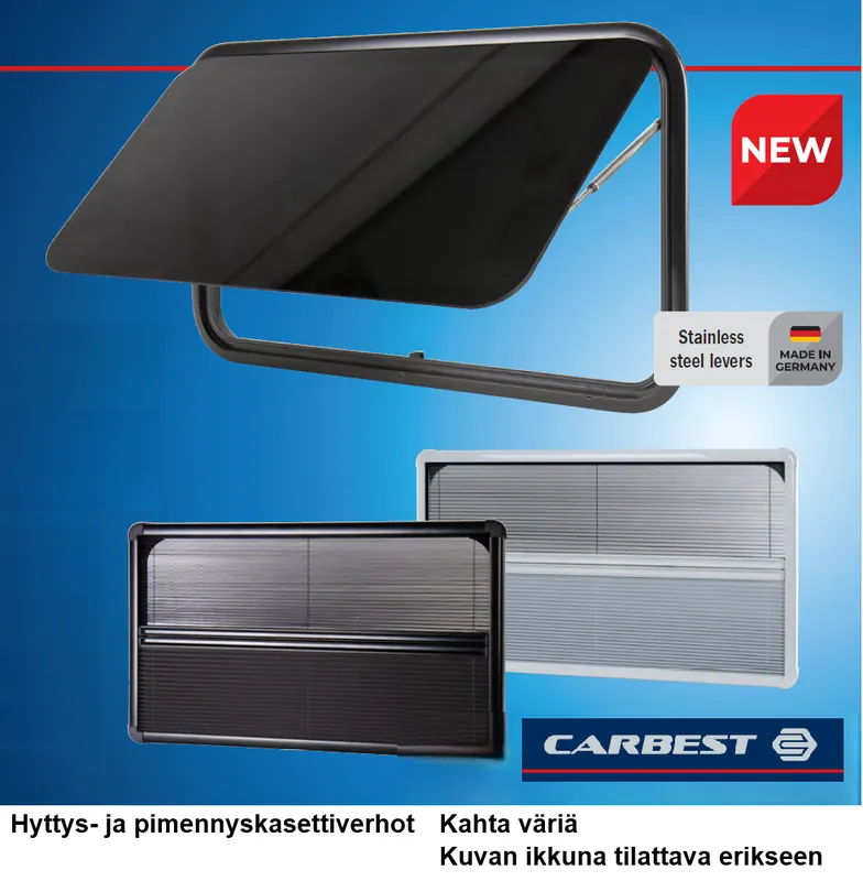 Ajankohtainen Pimennys ja hyttyskasettiverhot RW Fusion ikkunaan