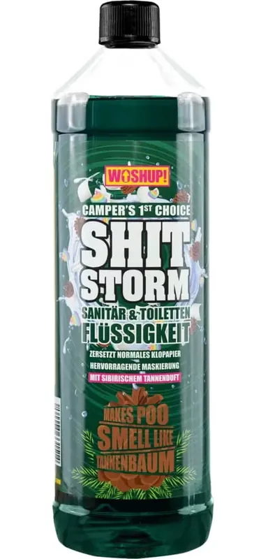 Tehdashinta WOSHUP! Shitstorm -makeantuoksuinen WC-kemikaali, 1 l