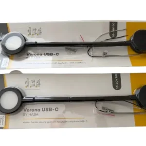 Haba Verona Flex LED lukuvalo kosketushimmentimellä 2 kpl, musta – OUTLET (pakkausvaurio) Kausialennus