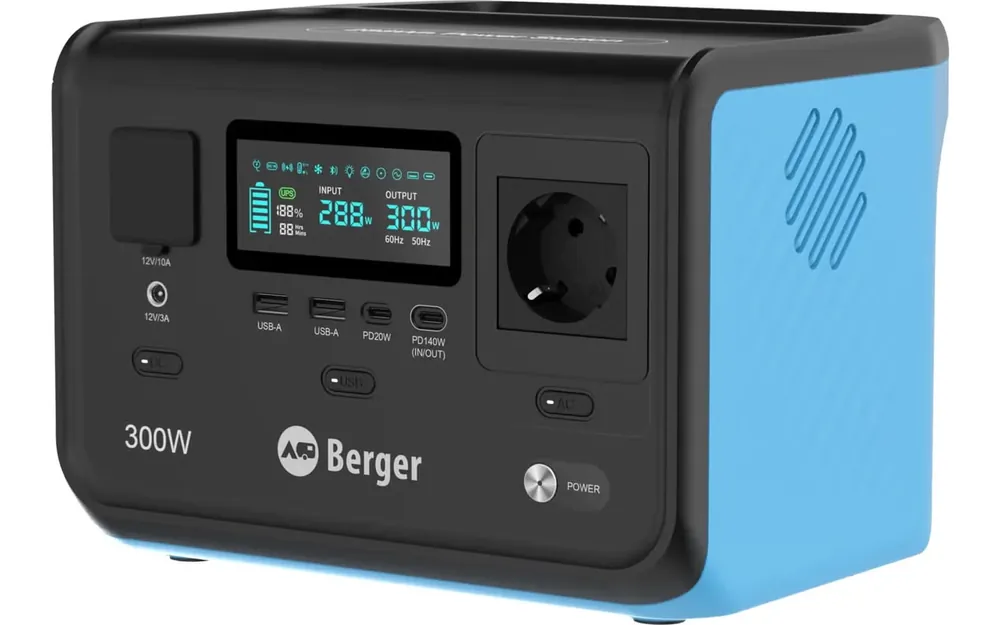 Kausialennus Berger Energy BEPS 300 kannettava virta-asema 288Wh, 300W