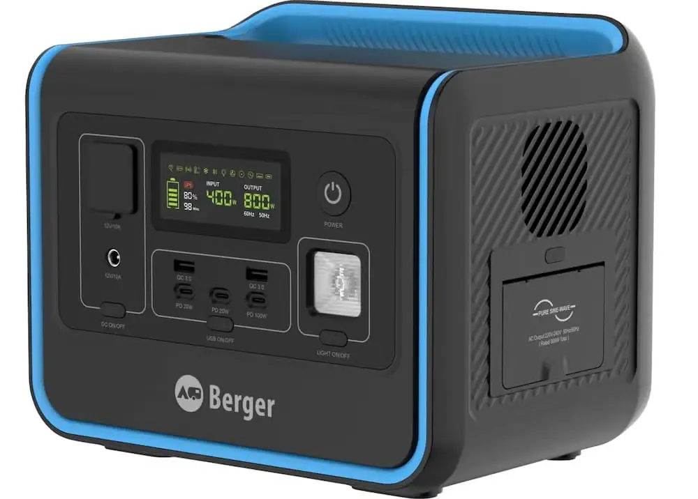 Eniten Myyty Berger Energy BEPS 800 kannettava virta-asema 512Wh, 800W