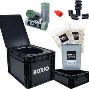 Boxio Toilet Max Plus erotteleva kuivakäymälä aloituspakkaus Merkkituote