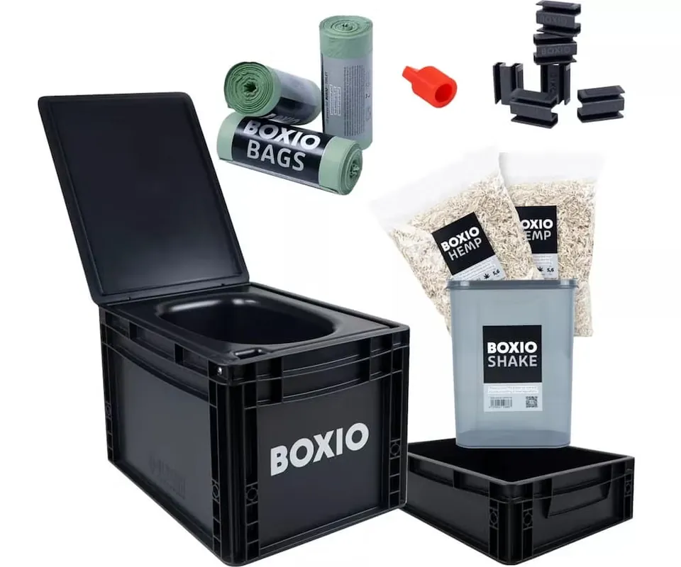 Boxio Toilet Max Plus erotteleva kuivakäymälä aloituspakkaus Merkkituote