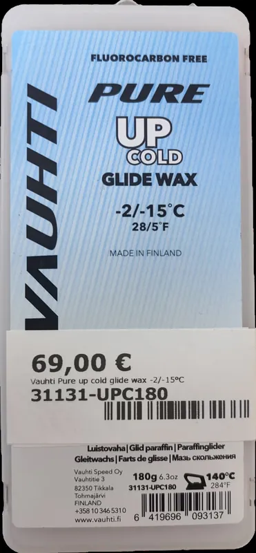Vauhti Pure up cold glide wax -2/-15°C Ilmainen Palautus