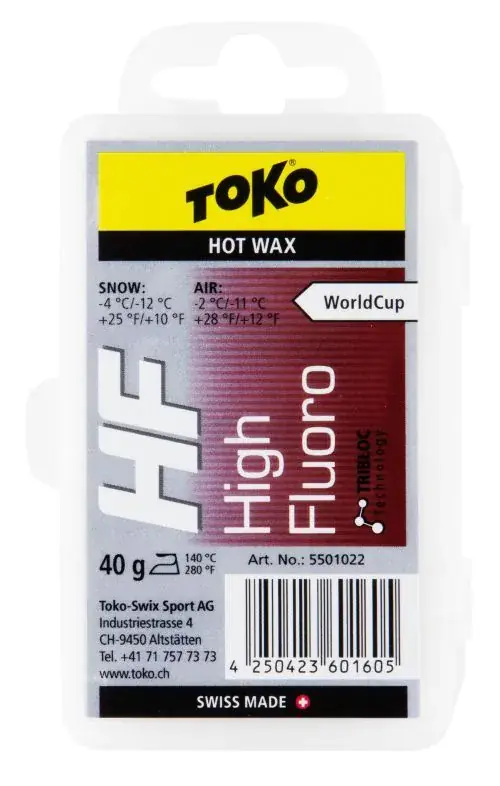 TOKO HF Hot Wax Red -4°...-12°C, 40g Vain Rajoitetun Ajan
