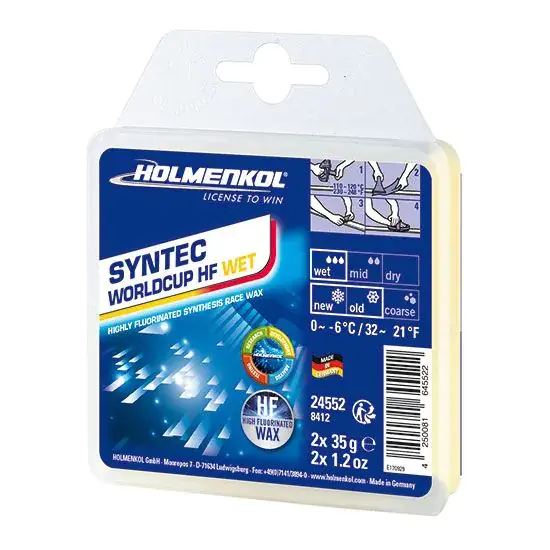 Holmenkol Syntec WorldCup HF Wet glider 0...-6°C, 2x35 g Aito
