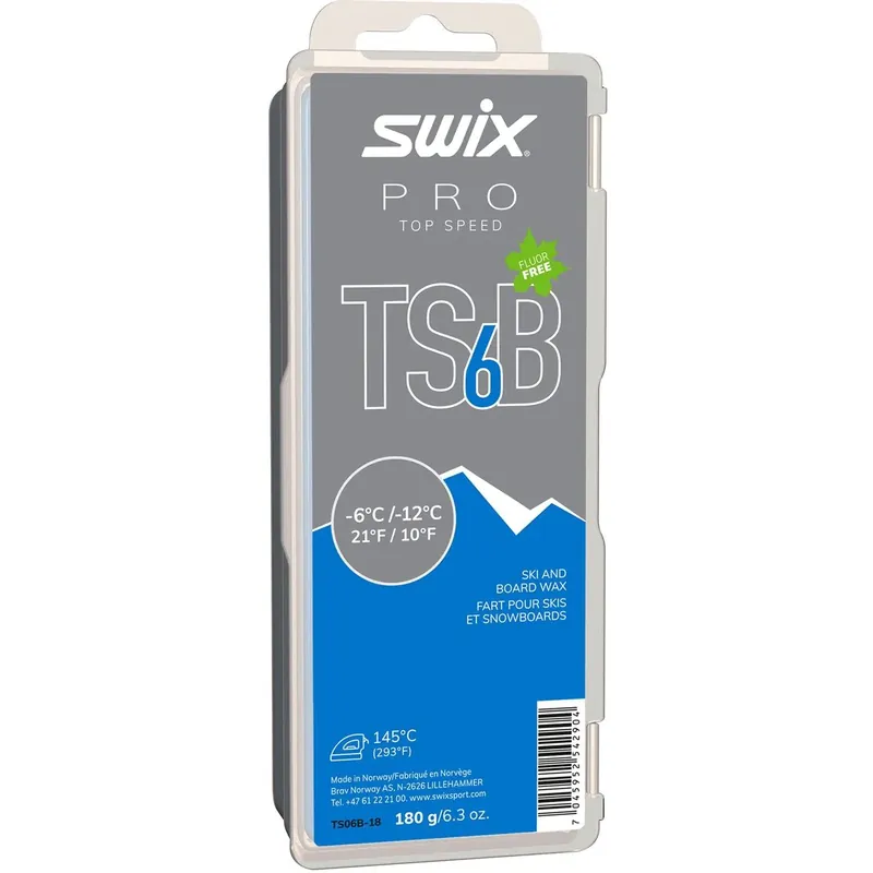 SWIX TS06B-18 Top Speed 6 Black Glider -6°C...-12°C, 180g Merkkituote