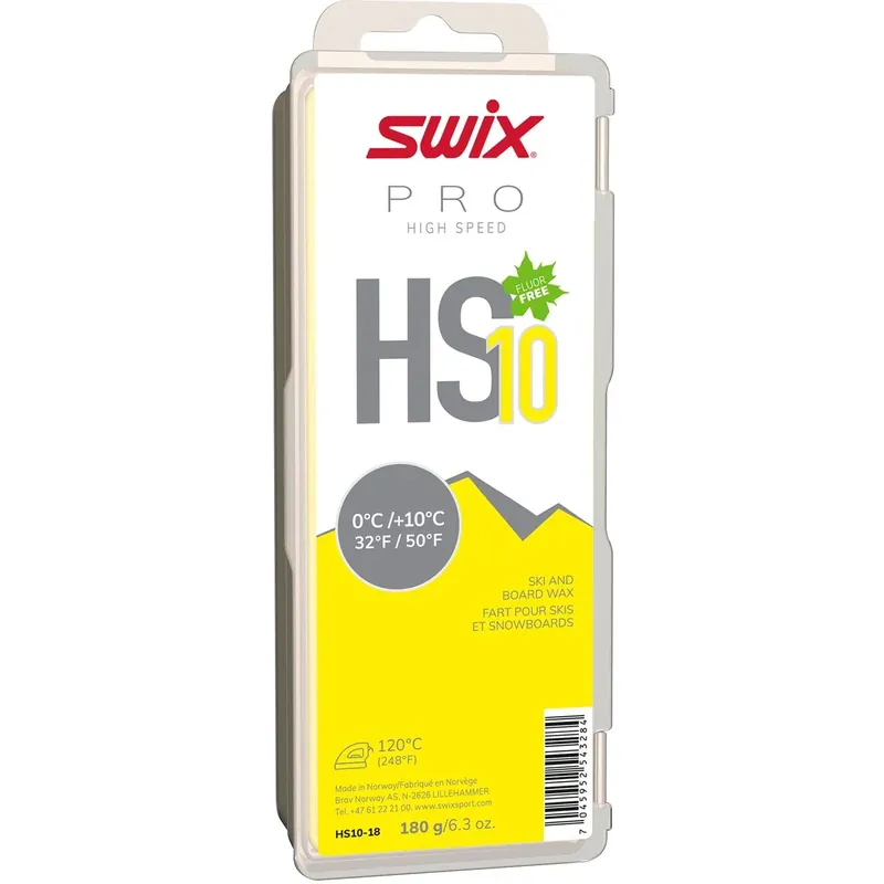 Suoraan Valmistajalta SWIX HS10-18 High Speed 10 Yellow Glider +10°...0°C, 180g