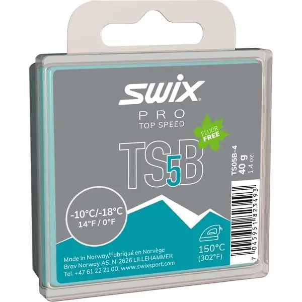 SWIX TS05B-4 Top Speed 5 Black Glider -10°C...-18°C, 40g Uutuus