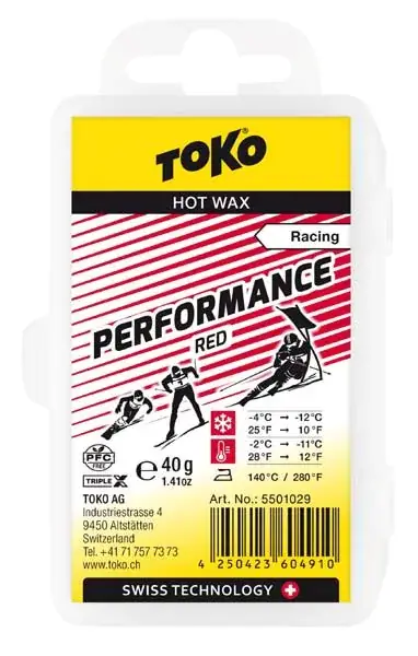 Suoraan Valmistajalta TOKO Performance Hot Wax Red -2°...-11°C, 40g