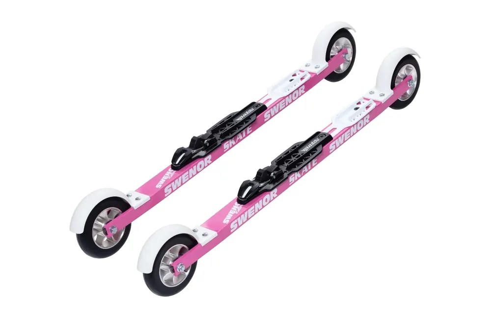 Suoraan Valmistajalta Swenor Aluminium Skate Pink rollerskis + Rottefella Rollerski Skate bindings