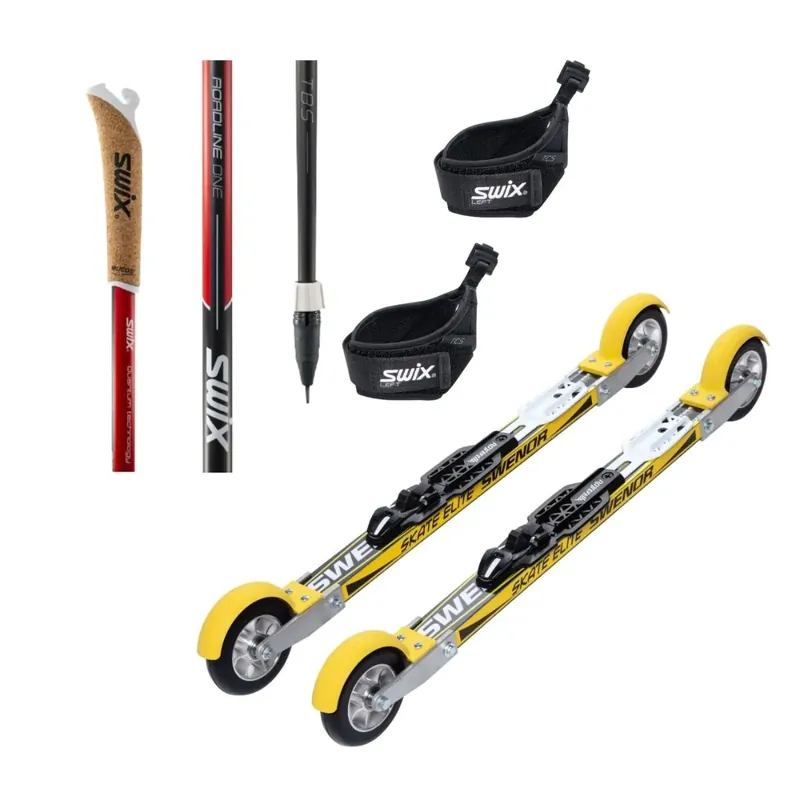 Swenor Skate Elite + Rottefella bindings + Swix Roadline 1 rollerski poles Suoraan Valmistajalta