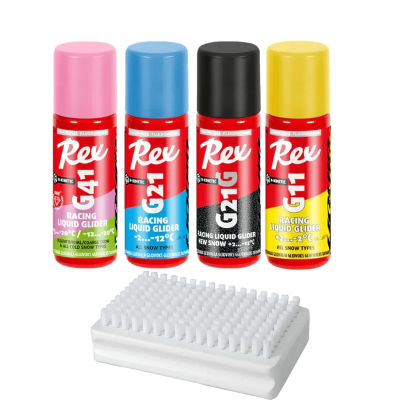 Rex N-Kinetic G-serie liquids full set (4x60ml) + Nylon hand brush Uusi Malli