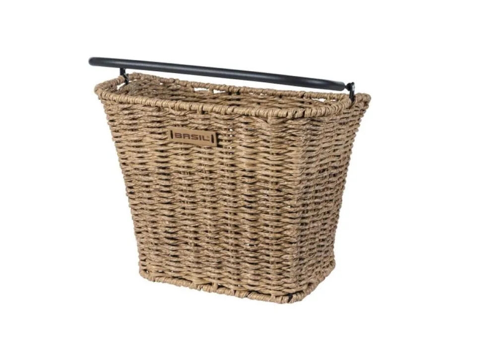Polkupyörän etukori Basil Bremen Rattan Look KF, Seagrass, vaaleanruskea Paras Hinta