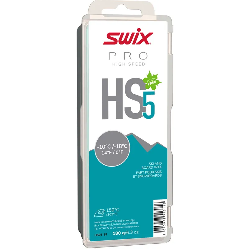 Ilmainen Palautus Swix HS05 High Speed Wax Turquoise 180G